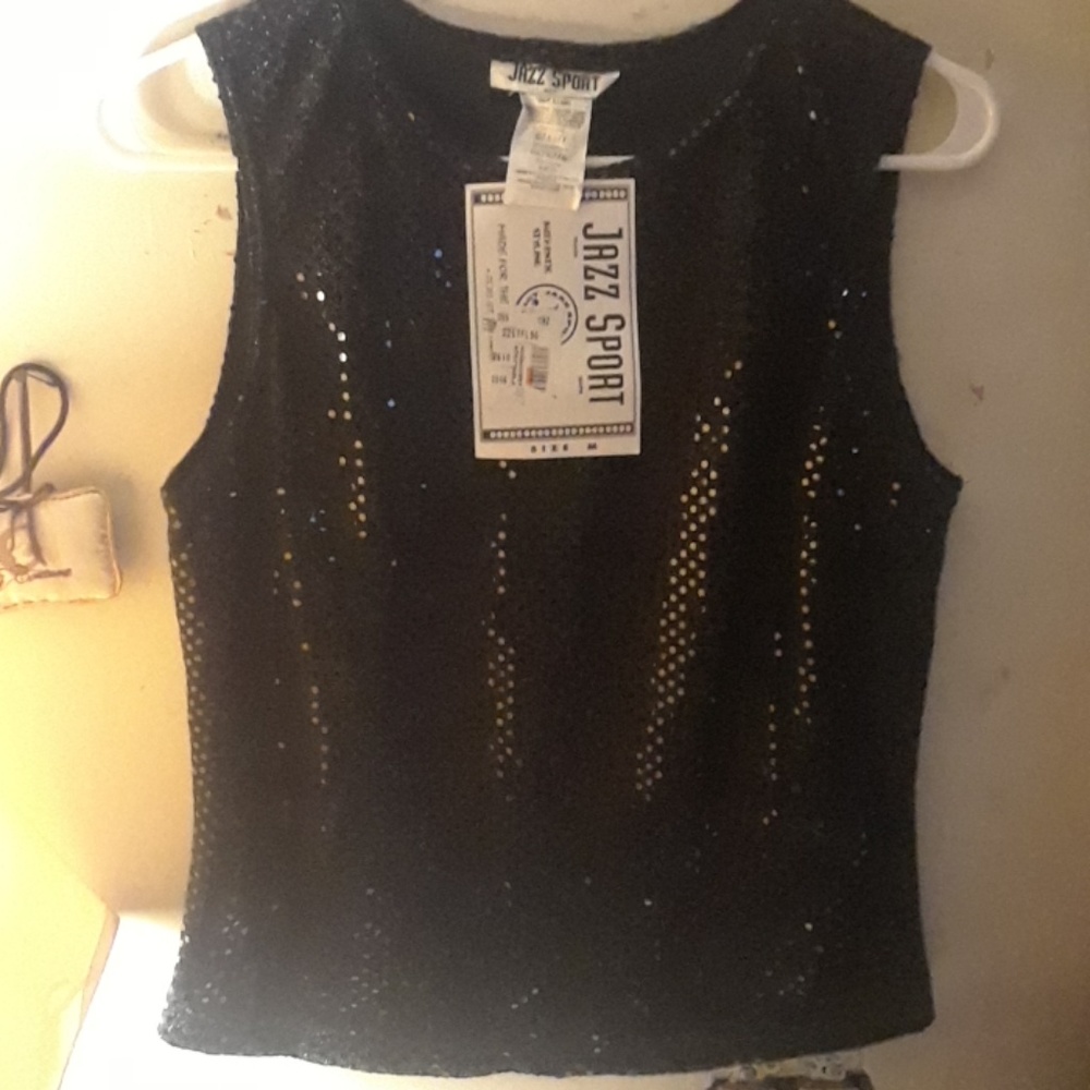 Black sequence top